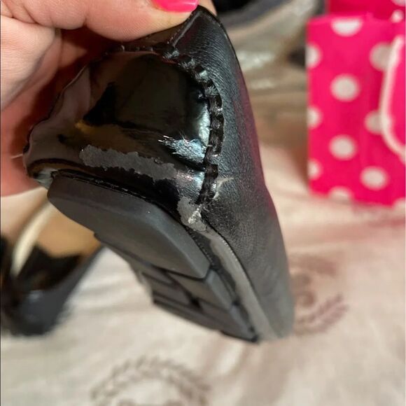 8,5 Michael Kors MK black Fulton ballet shoes flats loafers guc - Picture 7 of 8